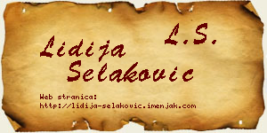 Lidija Selaković vizit kartica